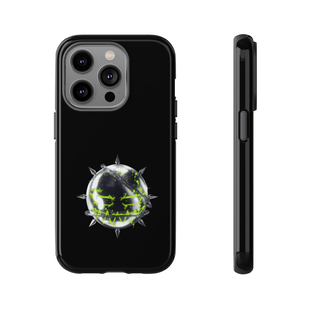 Cover per telefono in metallo verde neon