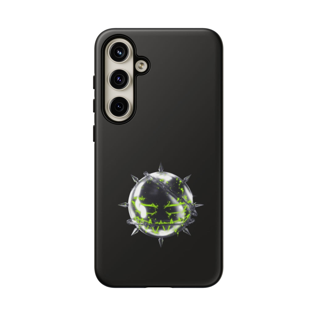 Cover per telefono in metallo verde neon