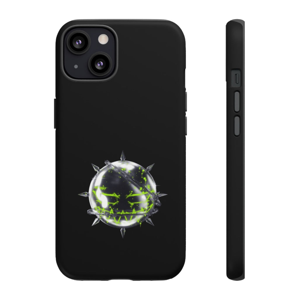 Cover per telefono in metallo verde neon