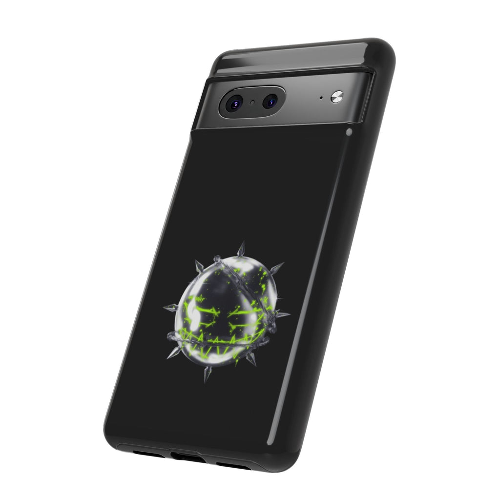 Cover per telefono in metallo verde neon