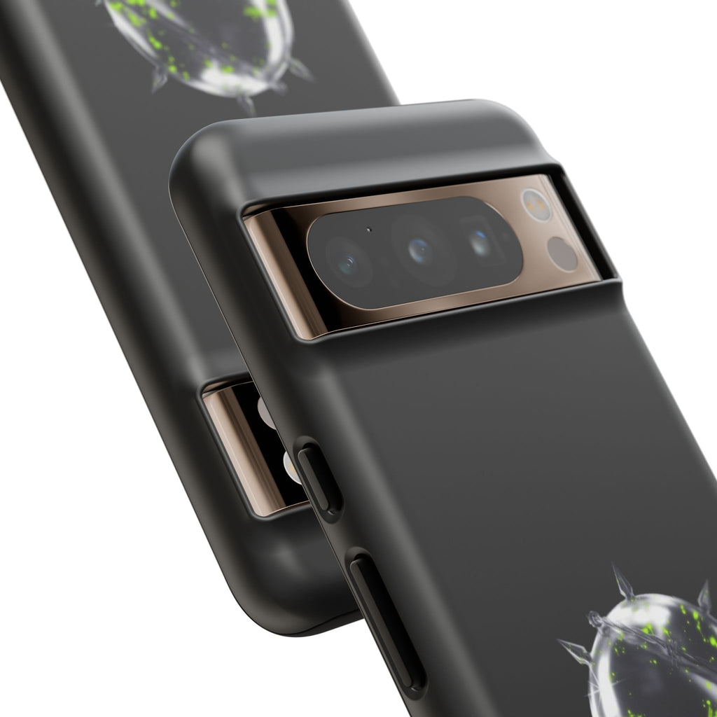 Cover per telefono in metallo verde neon