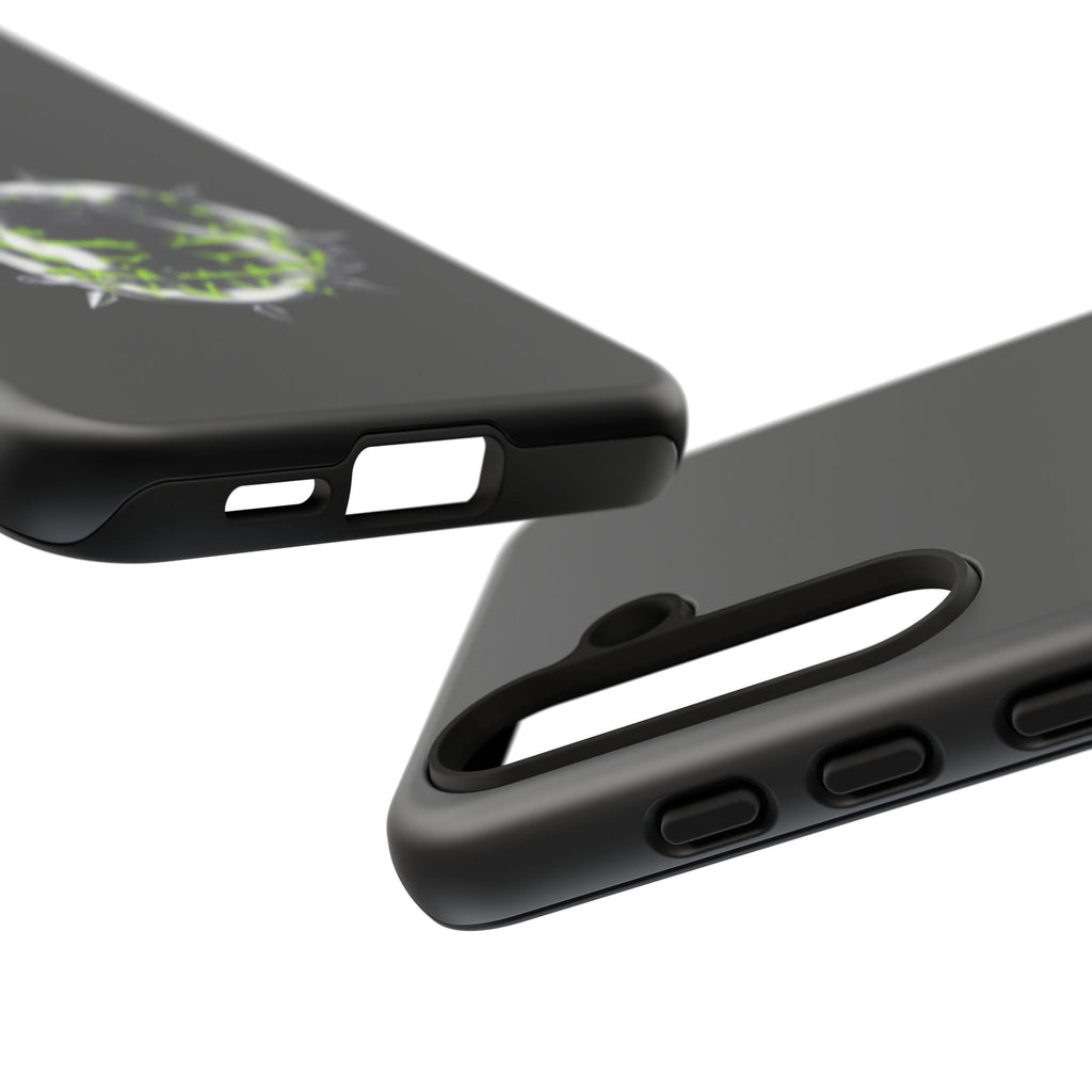Cover per telefono in metallo verde neon