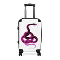 Valigia Rosa Serpente Nero