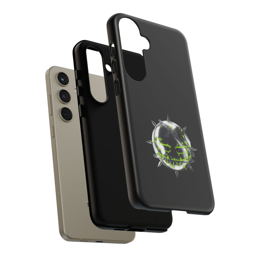 Cover per telefono in metallo verde neon