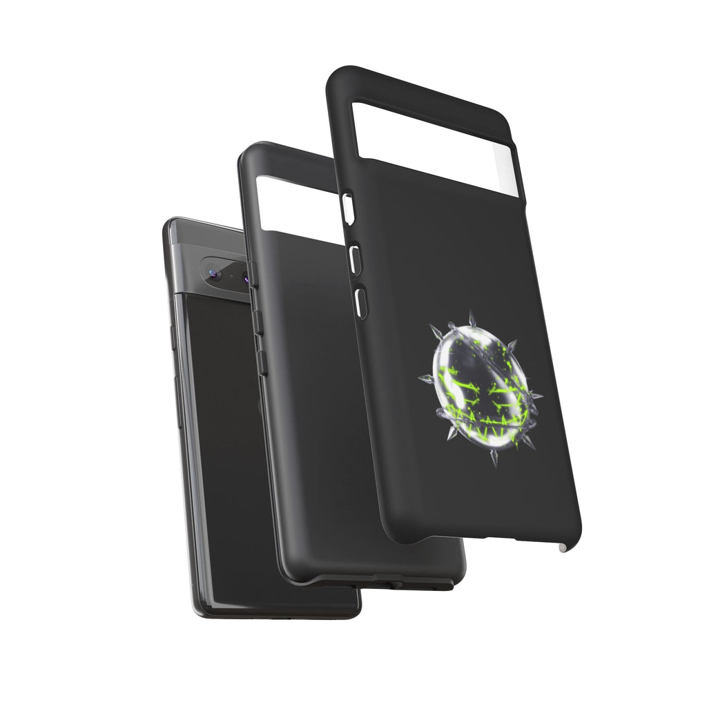 Cover per telefono in metallo verde neon