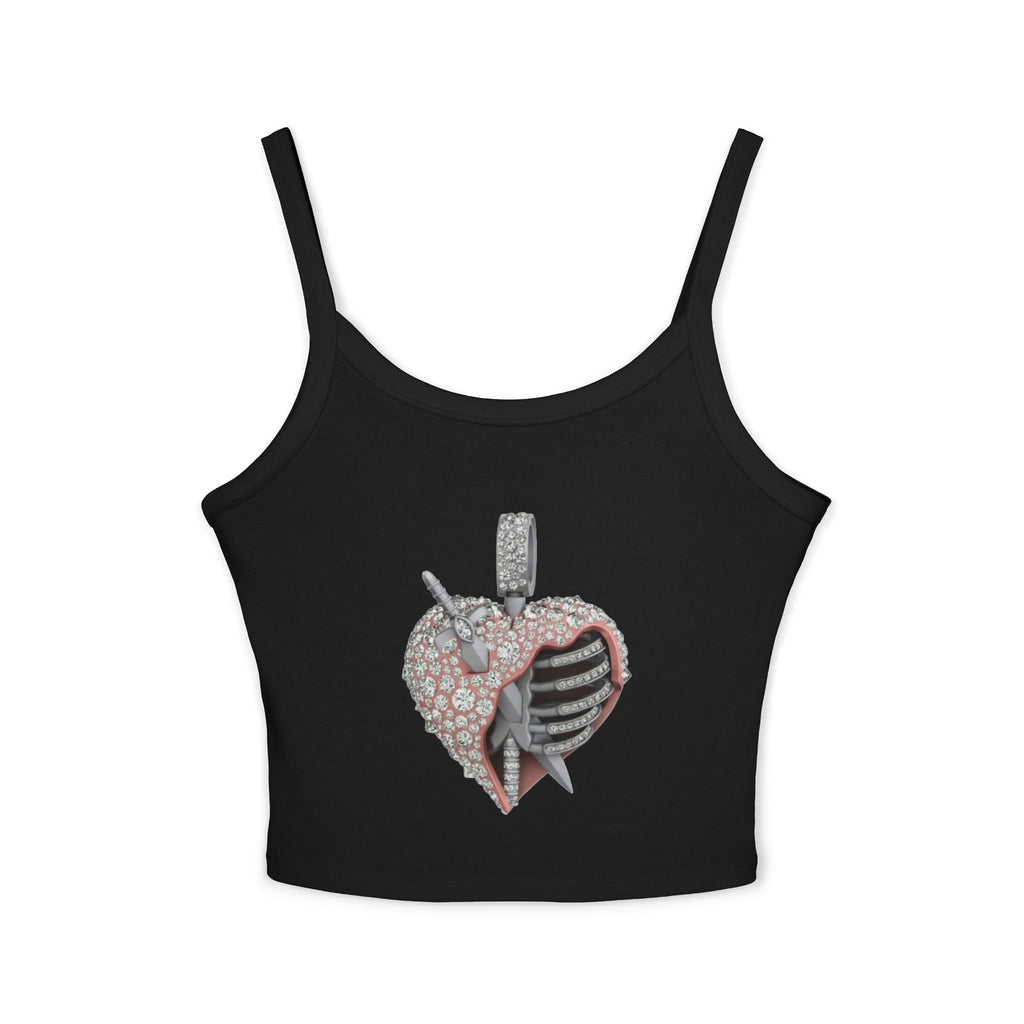 Top corto con cuore trafitto