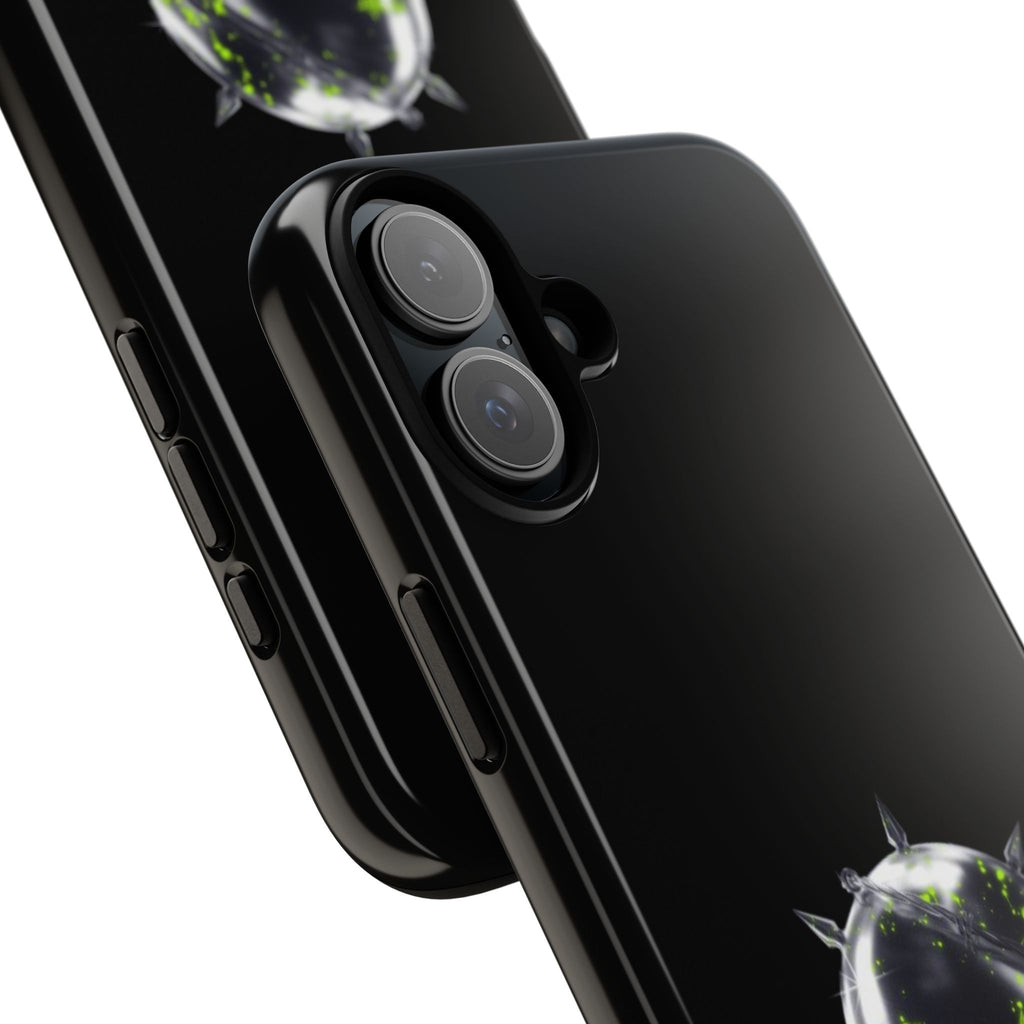 Cover per telefono in metallo verde neon