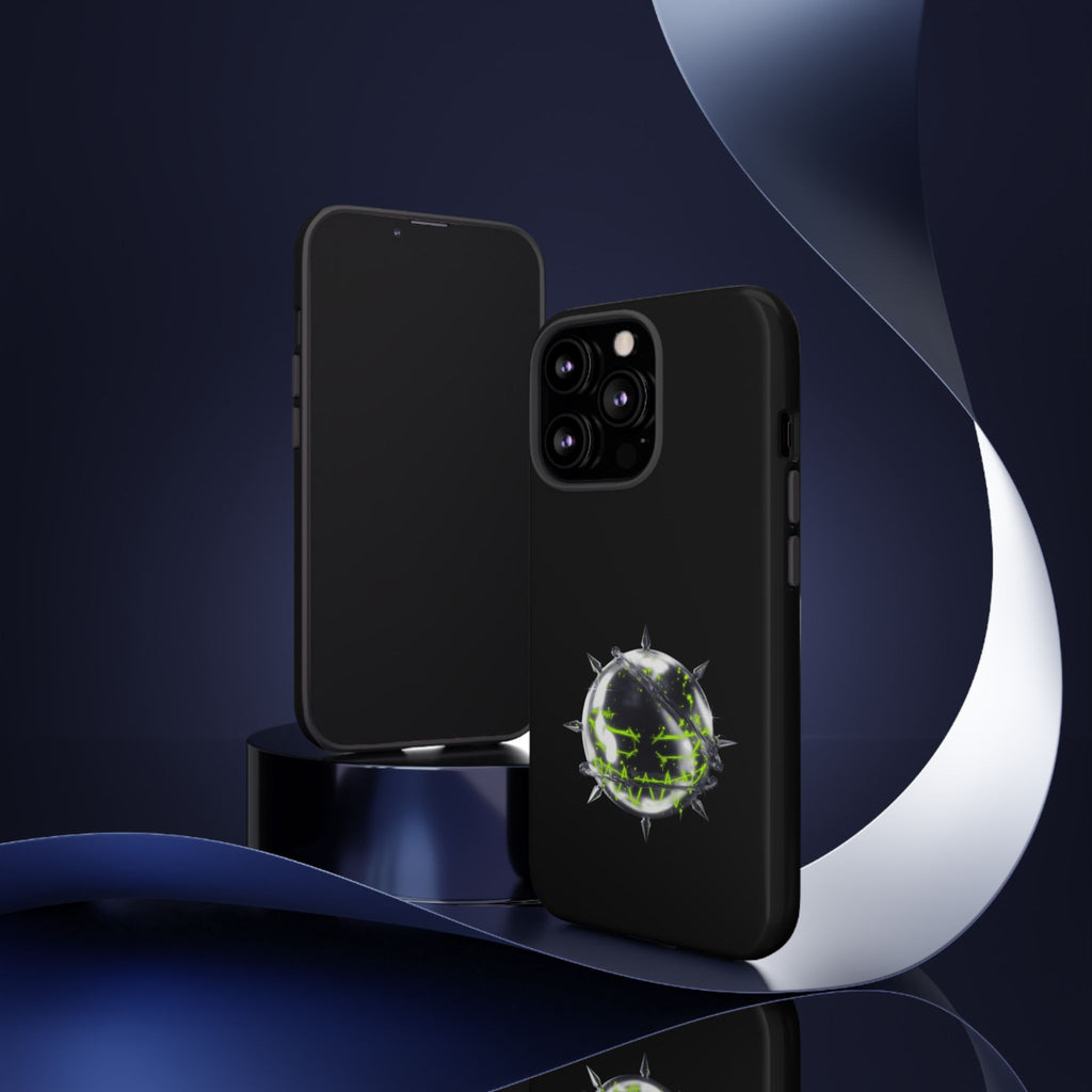 Cover per telefono in metallo verde neon