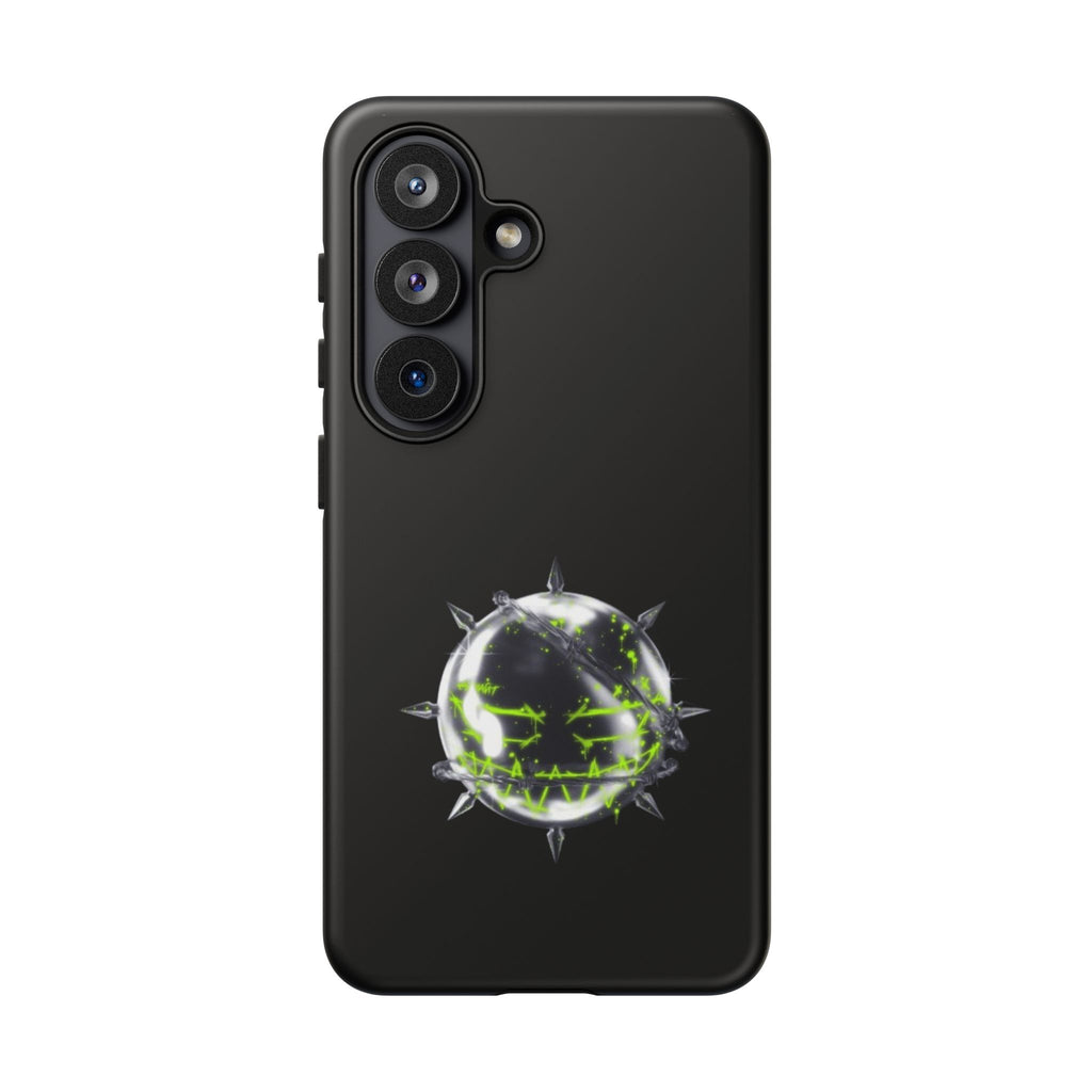 Cover per telefono in metallo verde neon