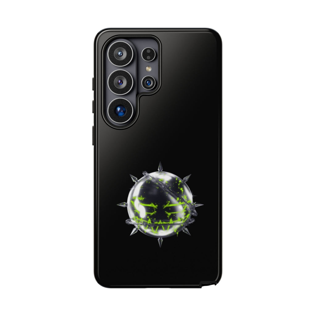 Cover per telefono in metallo verde neon