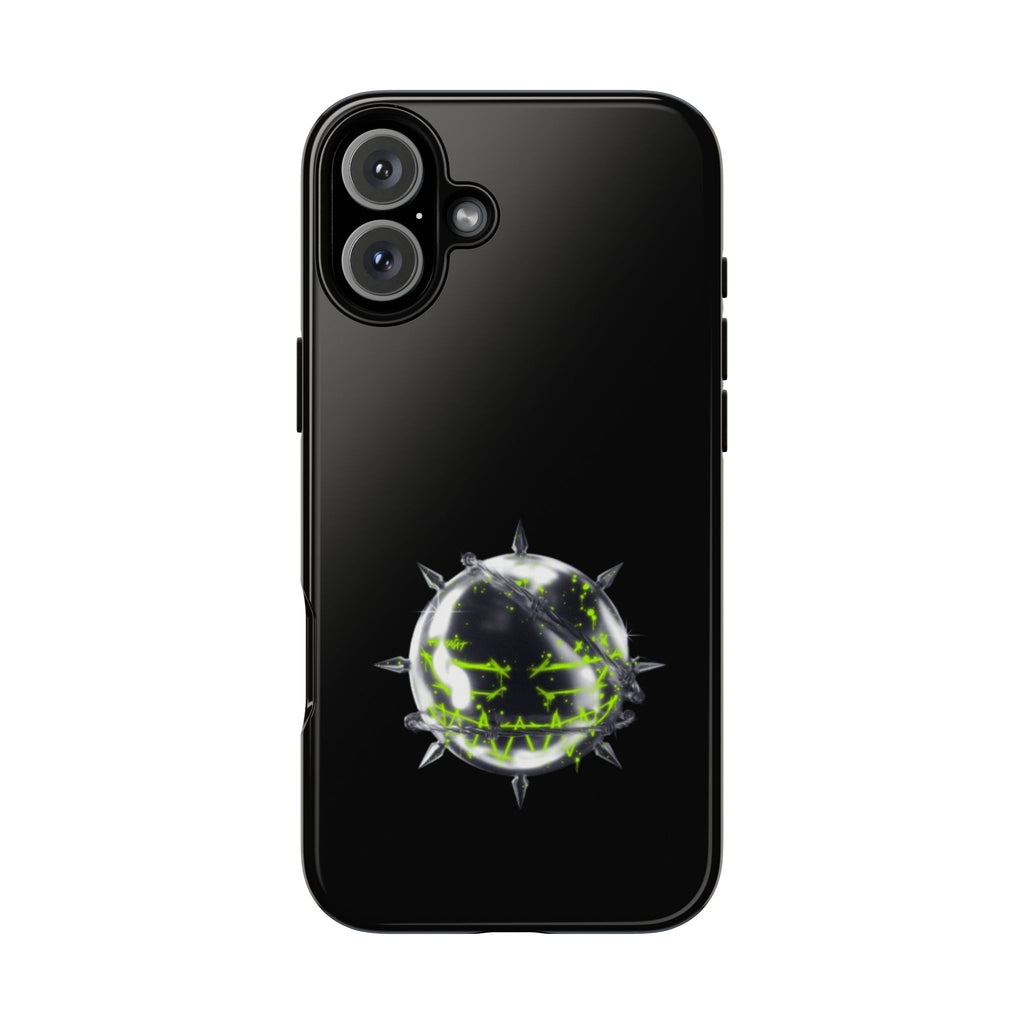 Cover per telefono in metallo verde neon