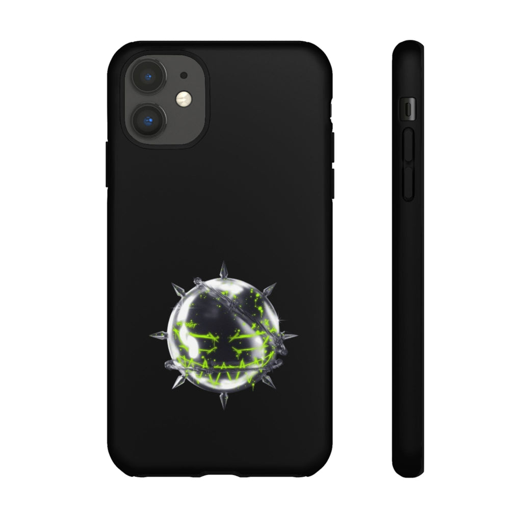 Cover per telefono in metallo verde neon