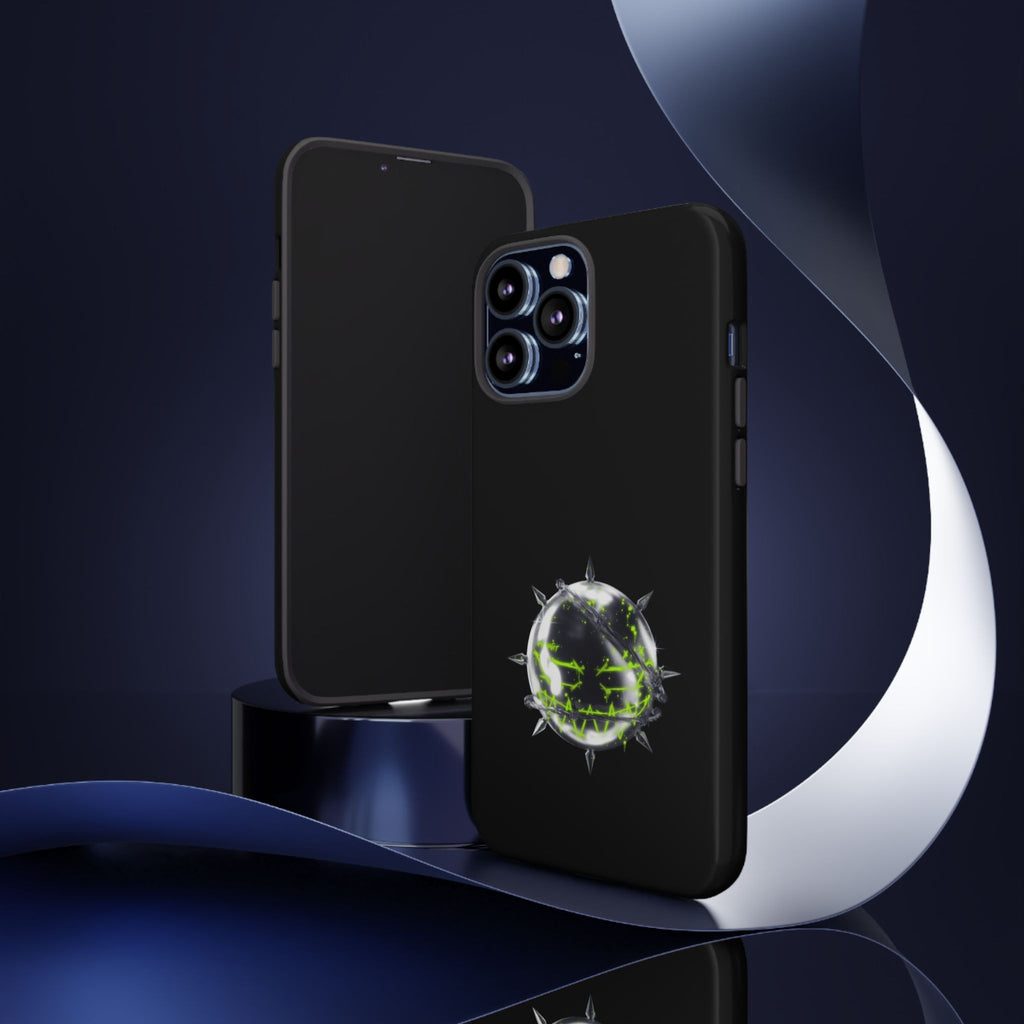 Cover per telefono in metallo verde neon