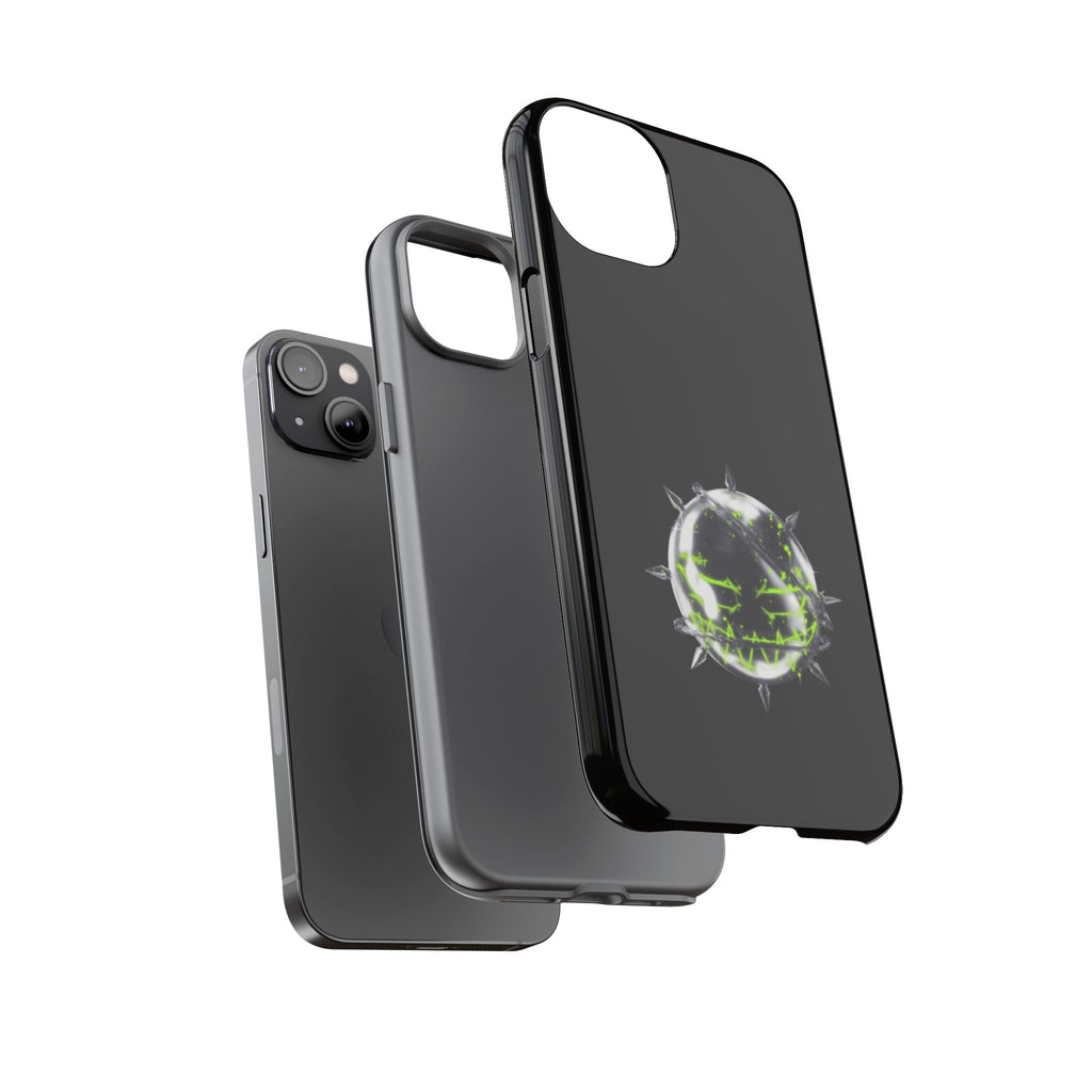 Cover per telefono in metallo verde neon
