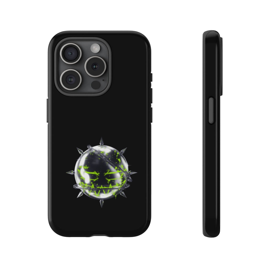 Cover per telefono in metallo verde neon
