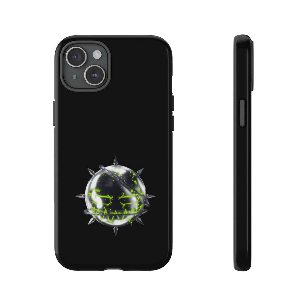 Cover per telefono in metallo verde neon