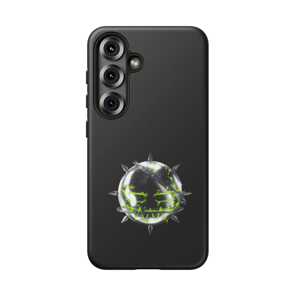 Cover per telefono in metallo verde neon