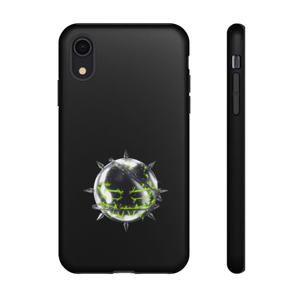 Cover per telefono in metallo verde neon