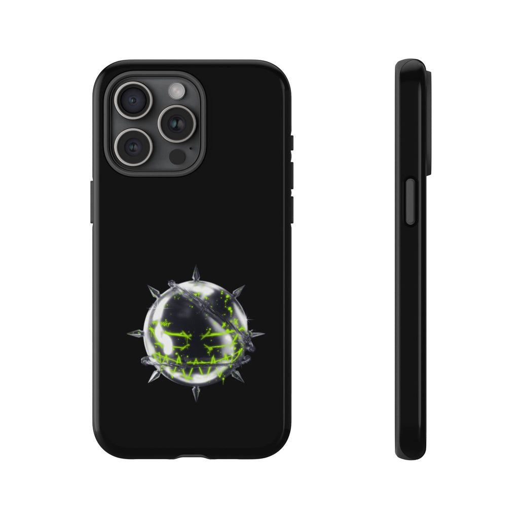 Cover per telefono in metallo verde neon