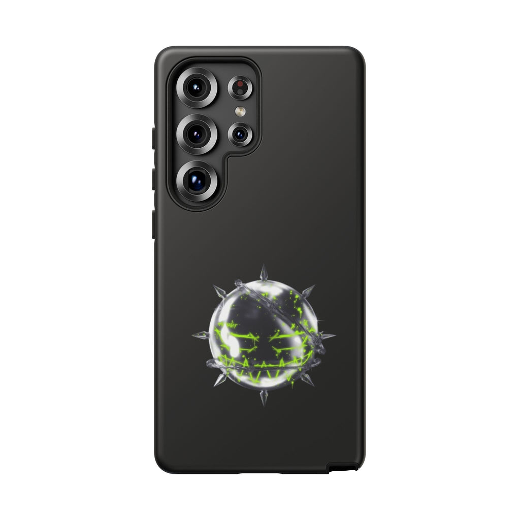 Cover per telefono in metallo verde neon