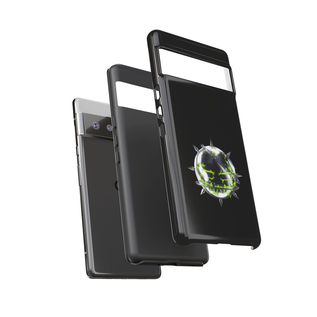 Cover per telefono in metallo verde neon