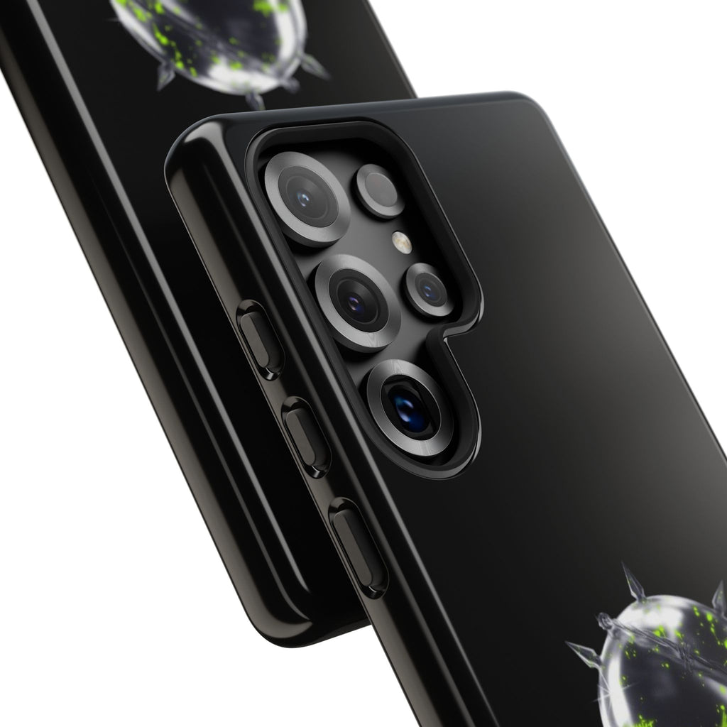 Cover per telefono in metallo verde neon