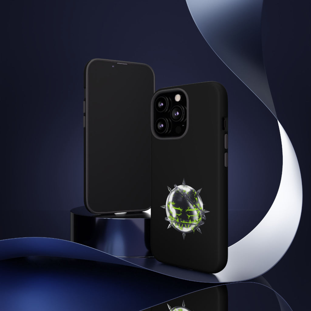Cover per telefono in metallo verde neon