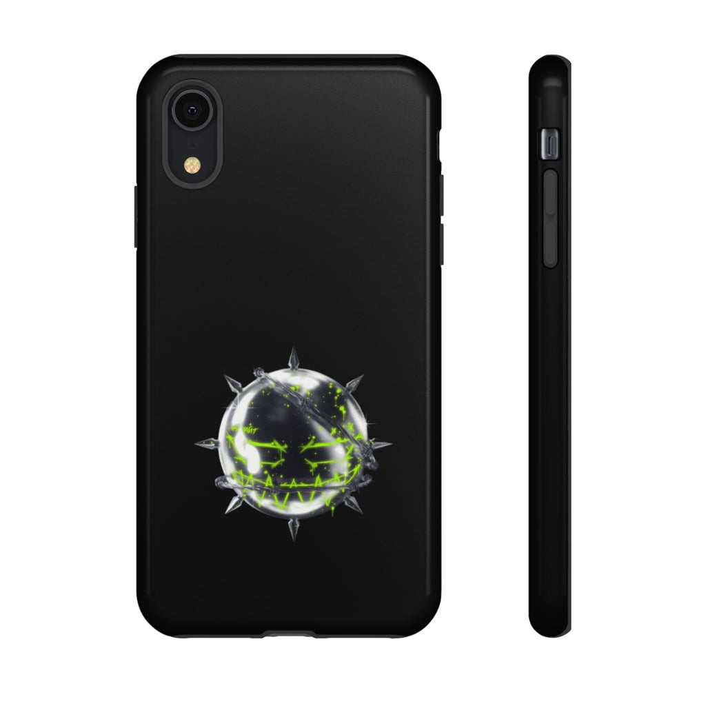 Cover per telefono in metallo verde neon