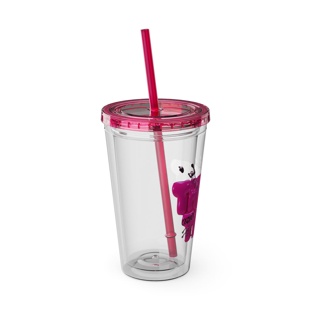 Bicchiere "Thirst Trap" con cannuccia, 470 ml