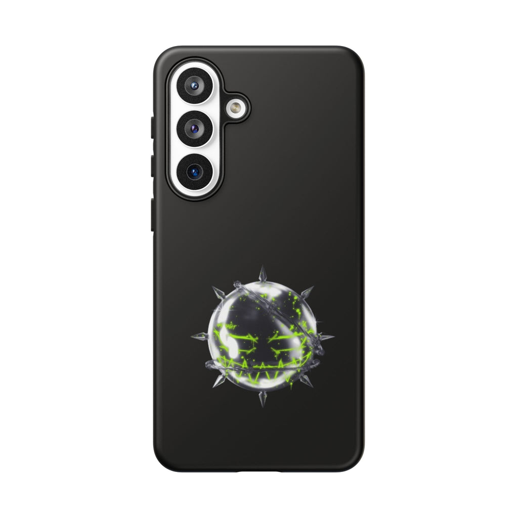 Cover per telefono in metallo verde neon