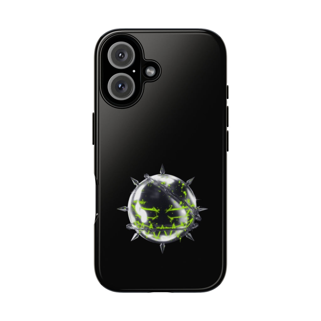Cover per telefono in metallo verde neon