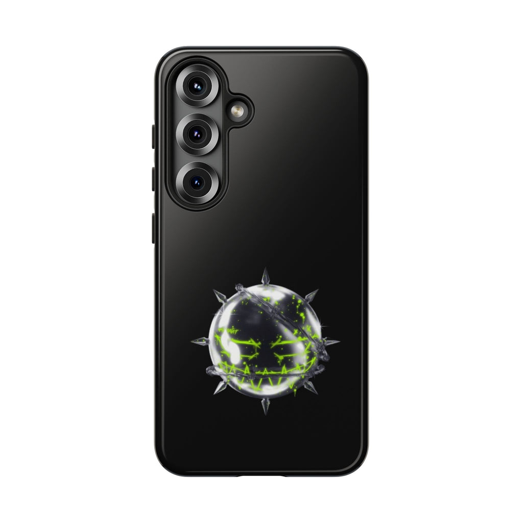 Cover per telefono in metallo verde neon