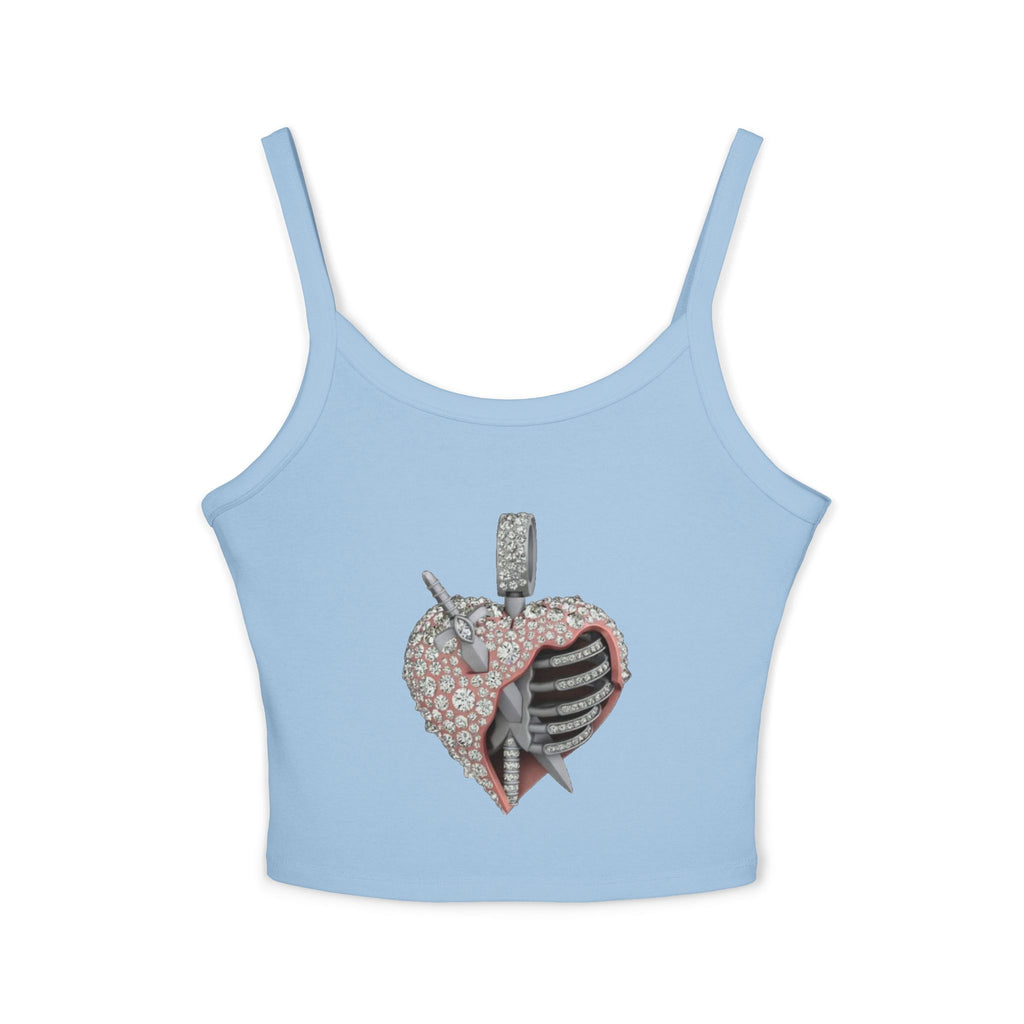 Top corto con cuore trafitto
