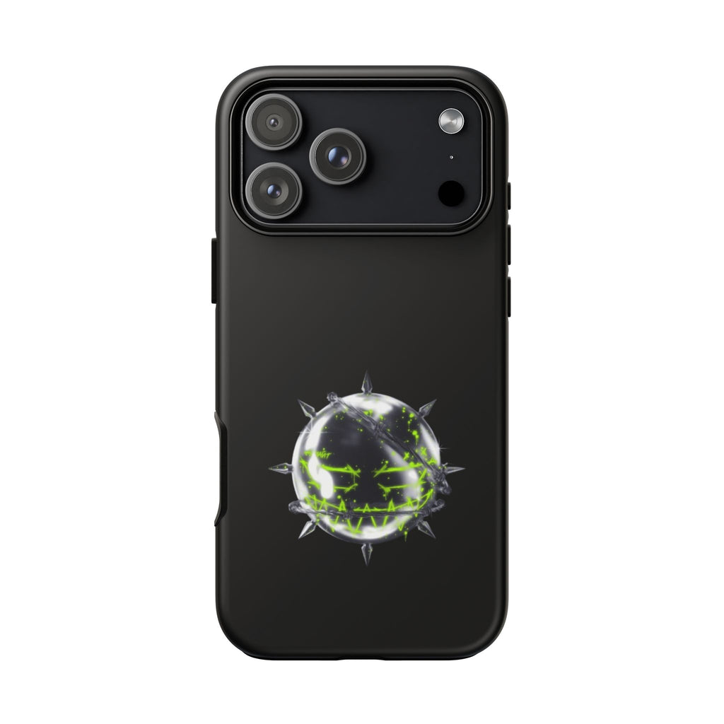 Cover per telefono in metallo verde neon