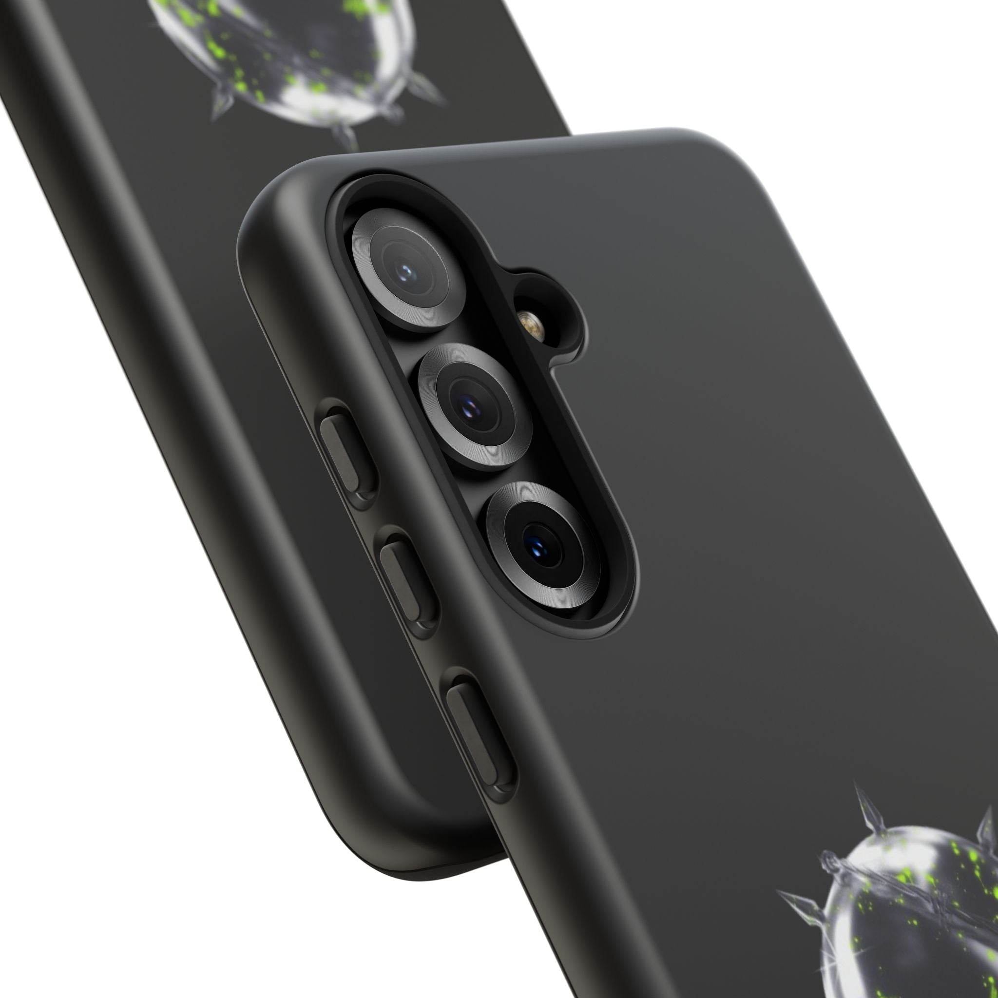 Cover per telefono in metallo verde neon