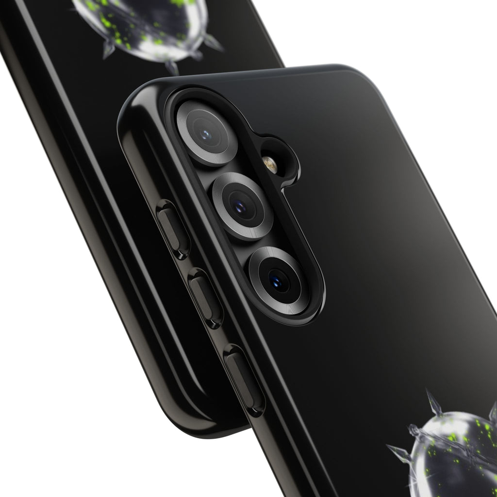 Cover per telefono in metallo verde neon