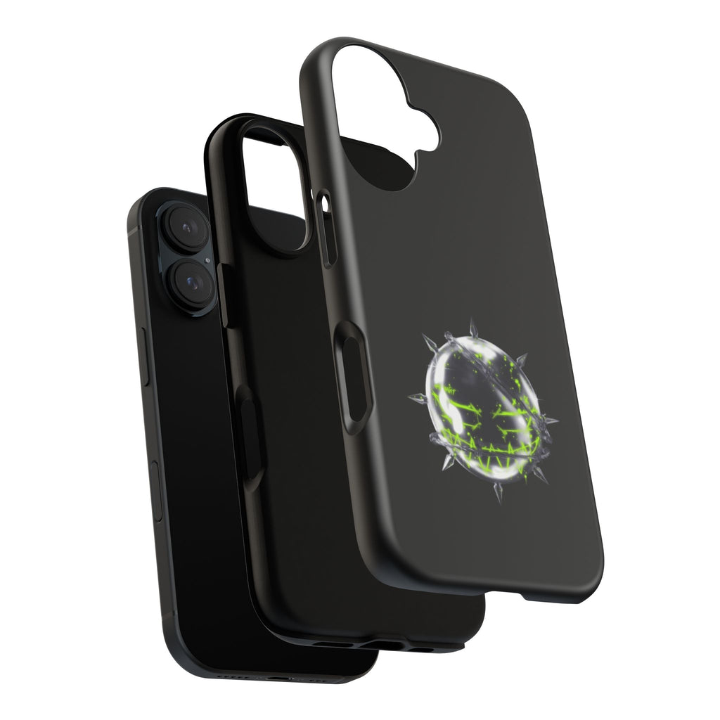 Cover per telefono in metallo verde neon