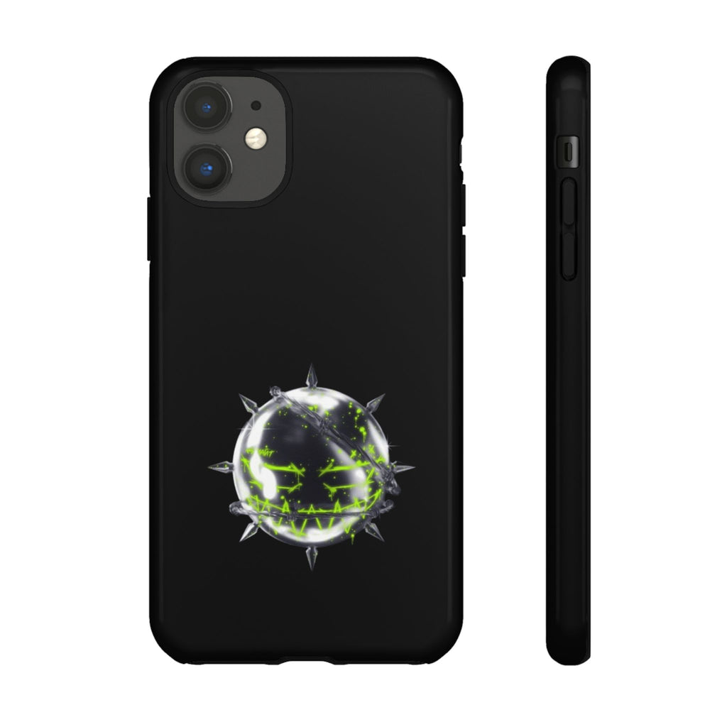 Cover per telefono in metallo verde neon