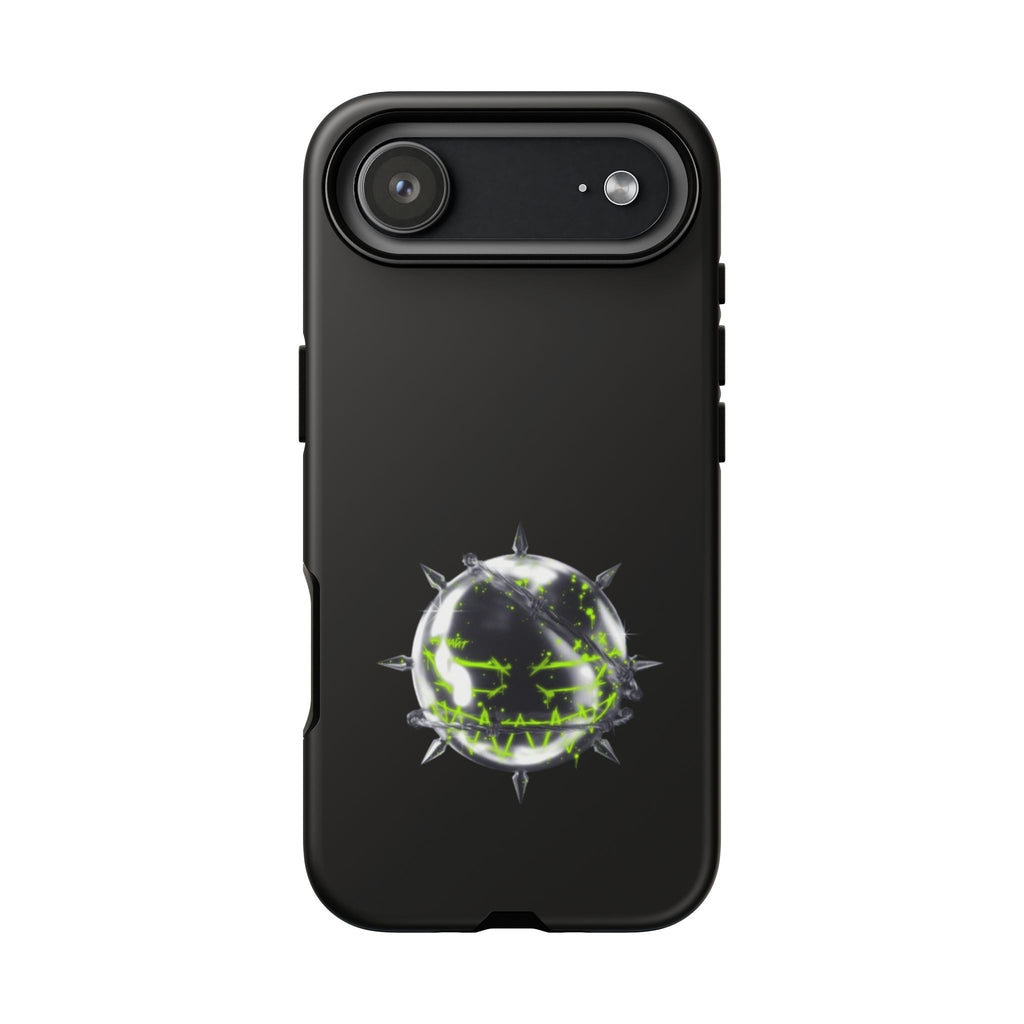Cover per telefono in metallo verde neon
