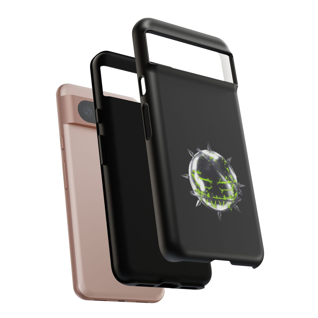 Cover per telefono in metallo verde neon