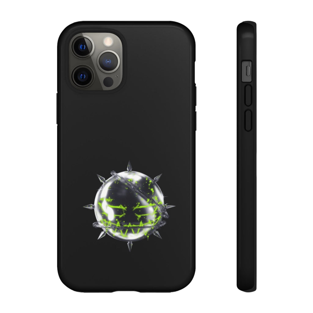 Cover per telefono in metallo verde neon