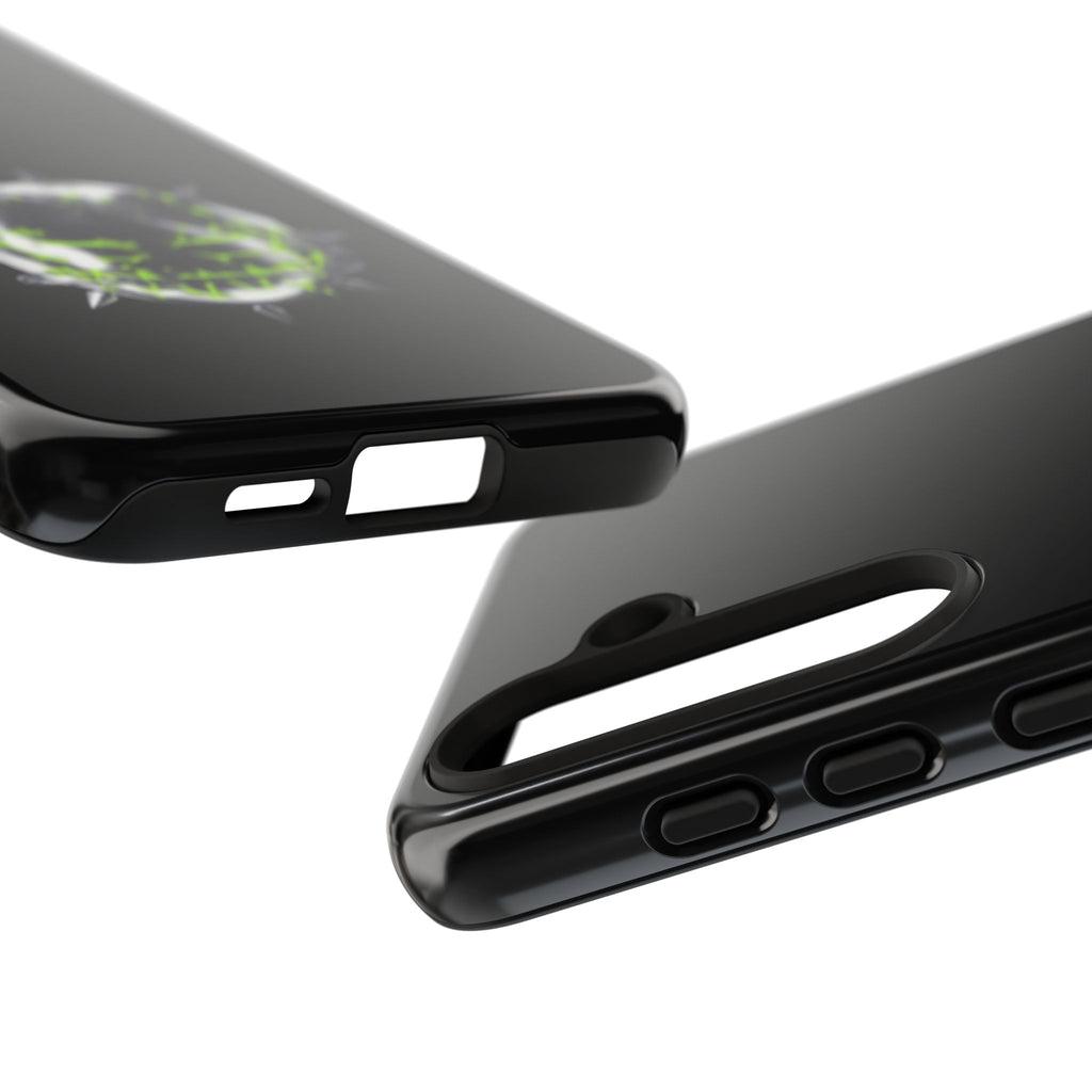 Cover per telefono in metallo verde neon