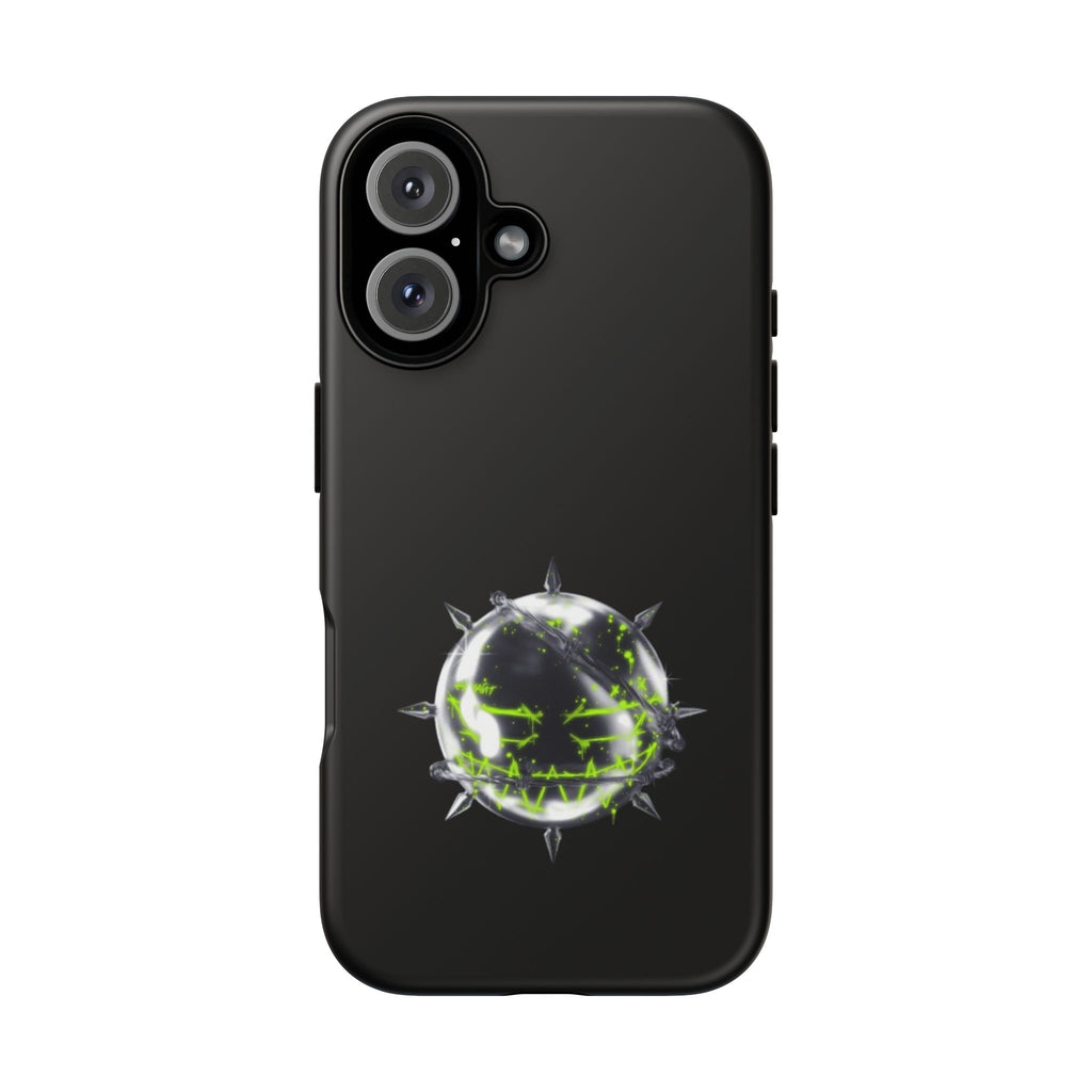 Cover per telefono in metallo verde neon
