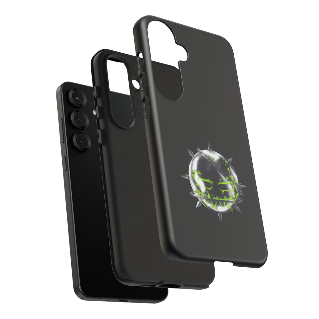 Cover per telefono in metallo verde neon