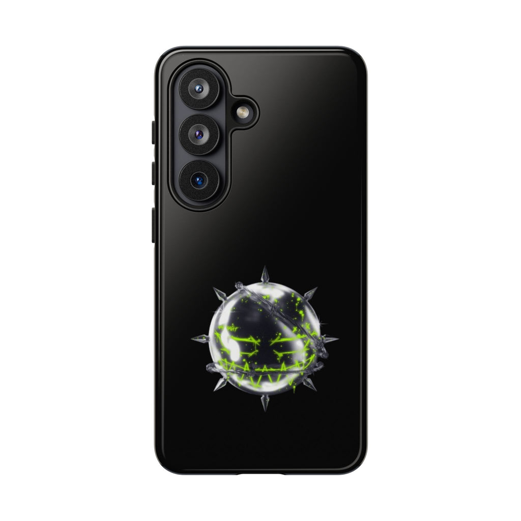 Cover per telefono in metallo verde neon