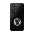 Cover per telefono in metallo verde neon