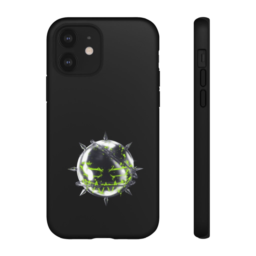 Cover per telefono in metallo verde neon