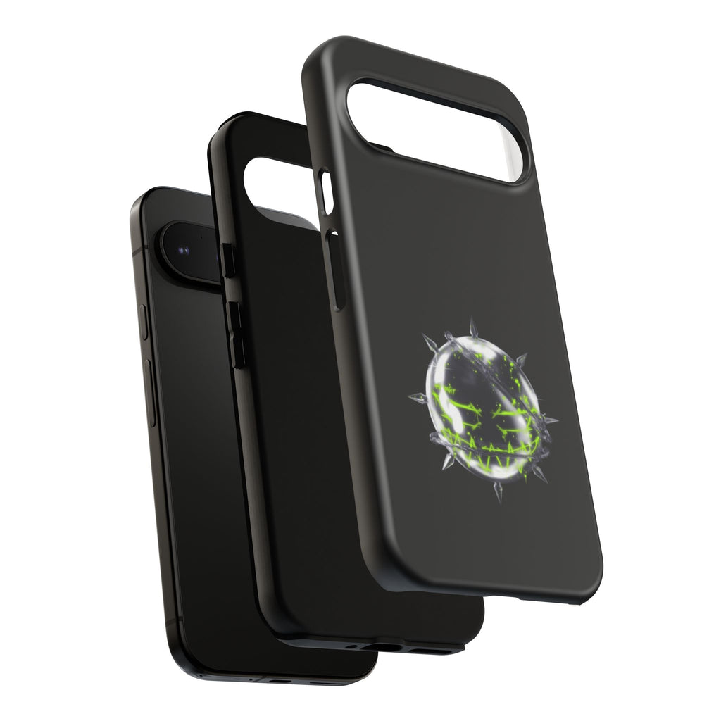 Cover per telefono in metallo verde neon