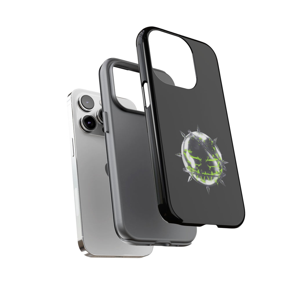 Cover per telefono in metallo verde neon