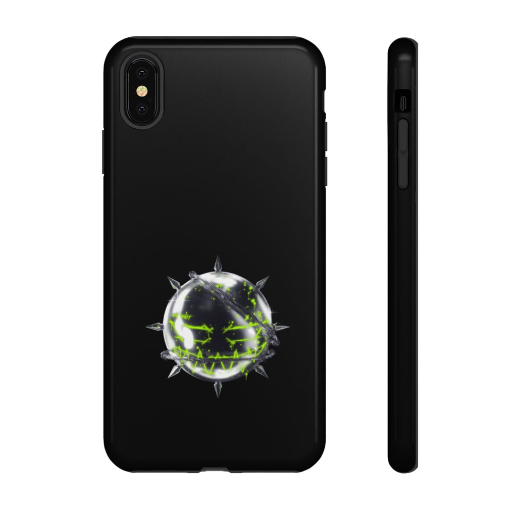 Cover per telefono in metallo verde neon